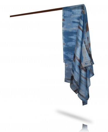 Палантин Женский SN40-VAGUES/BLEUE